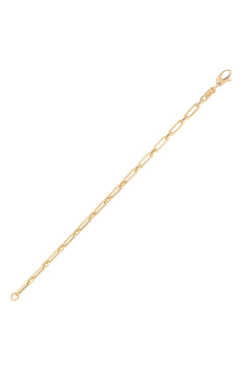 Frankie & Zoe Paper Clip Chain Bracelet, Alternate, color, Yellow Gold