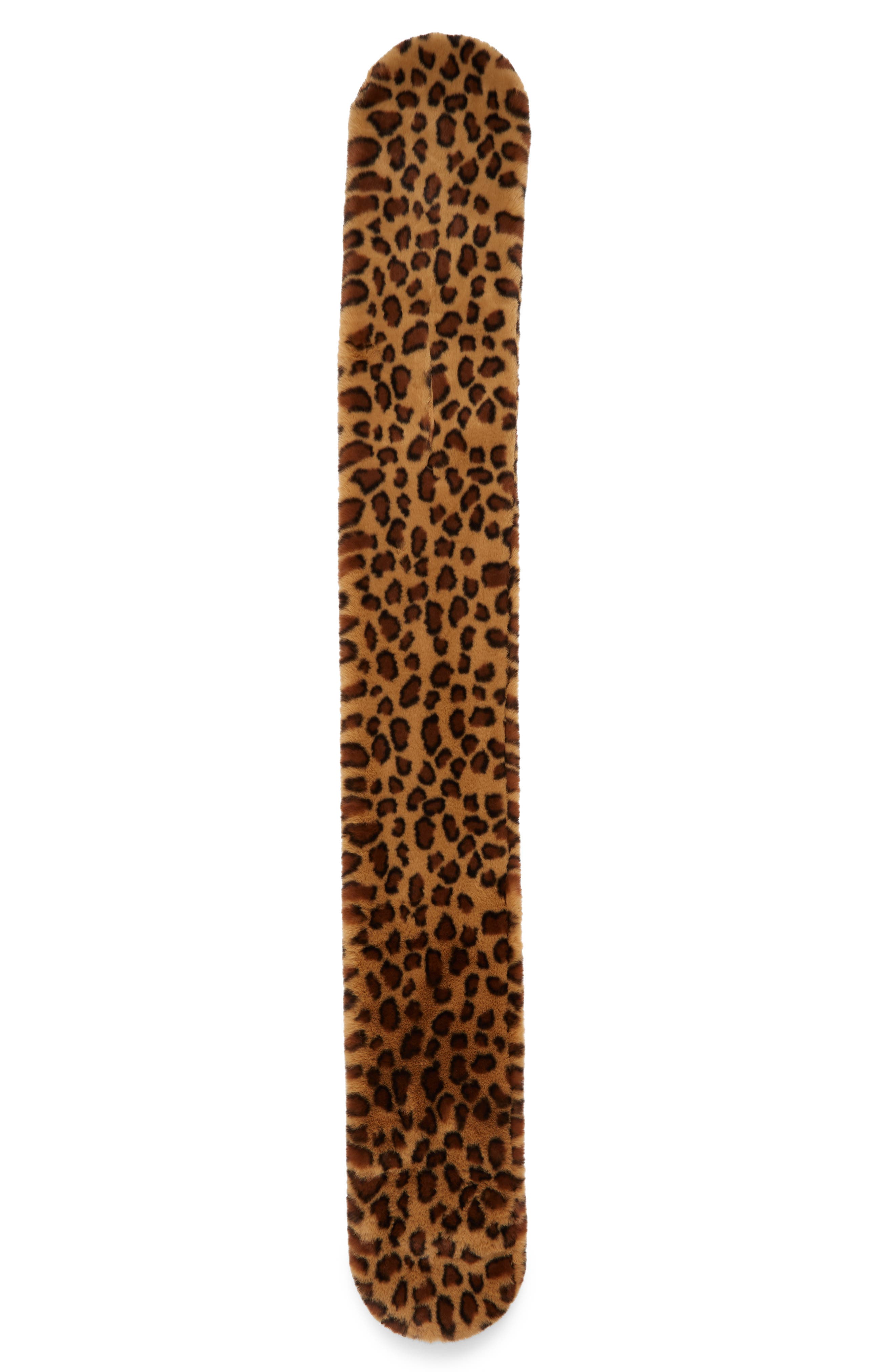 Echo Leopard Print Faux Fur Pull Through Scarf (Women) | Nordstrom