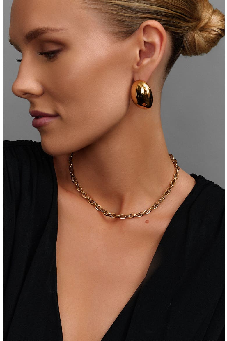 Rope Chain Choker, Alternate, color, Gold