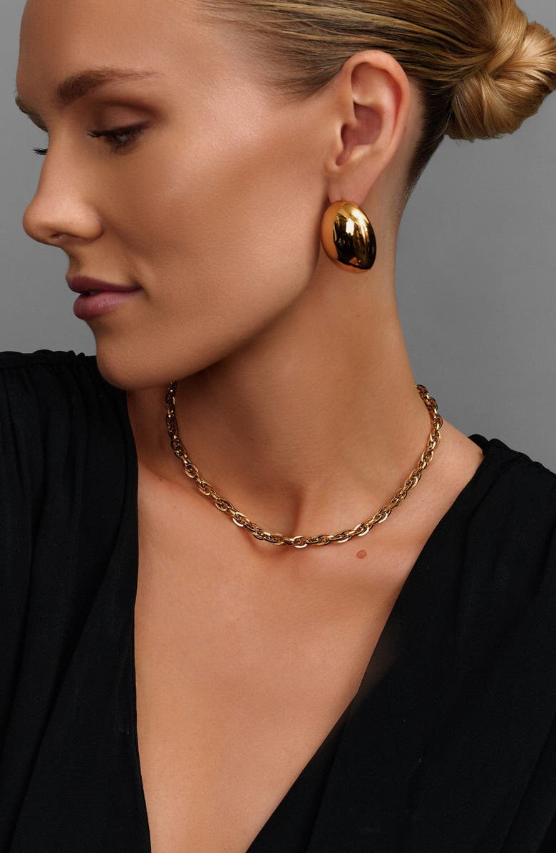 Nialaya Rope Chain Choker, Alternate, color, Gold