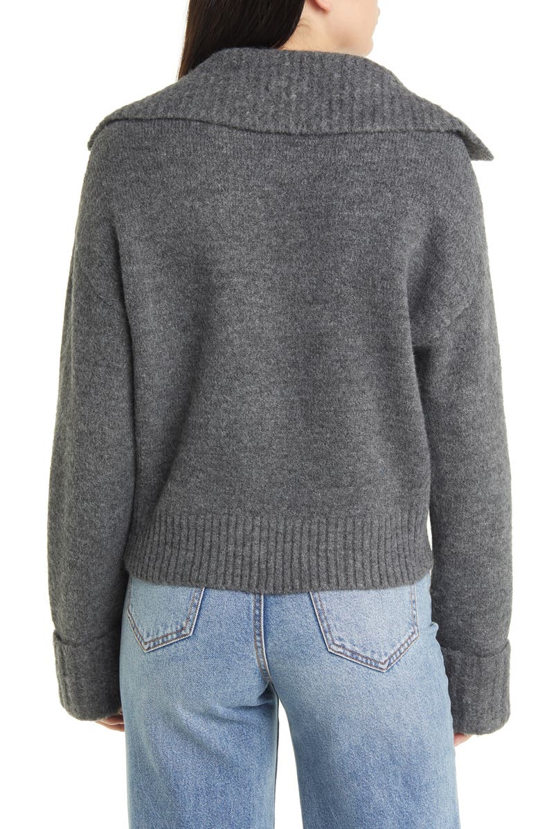 Treasure & Bond Oversize Johnny Collar Sweater, Alternate, color,