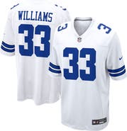 Nike Men's Nike Javonte Williams White Dallas Cowboys Game Jersey