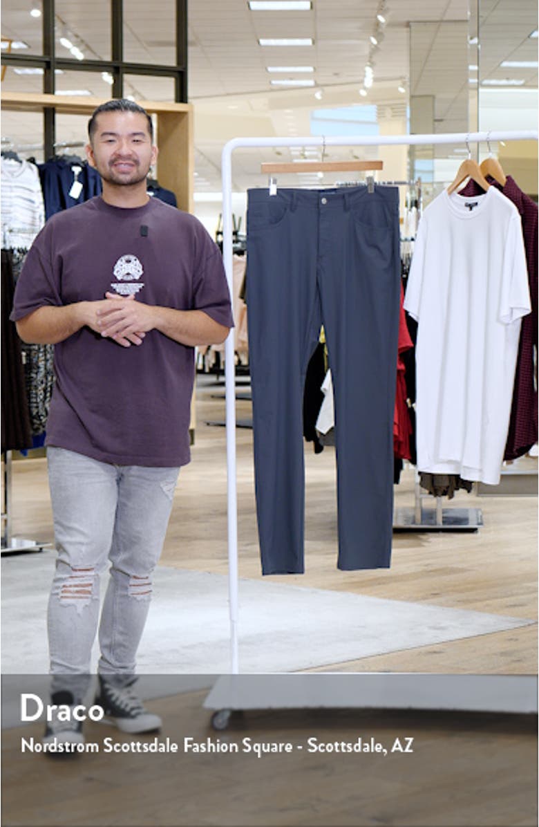 Warp Knit Stretch Nylon 5-Pocket Pants, sales video thumbnail