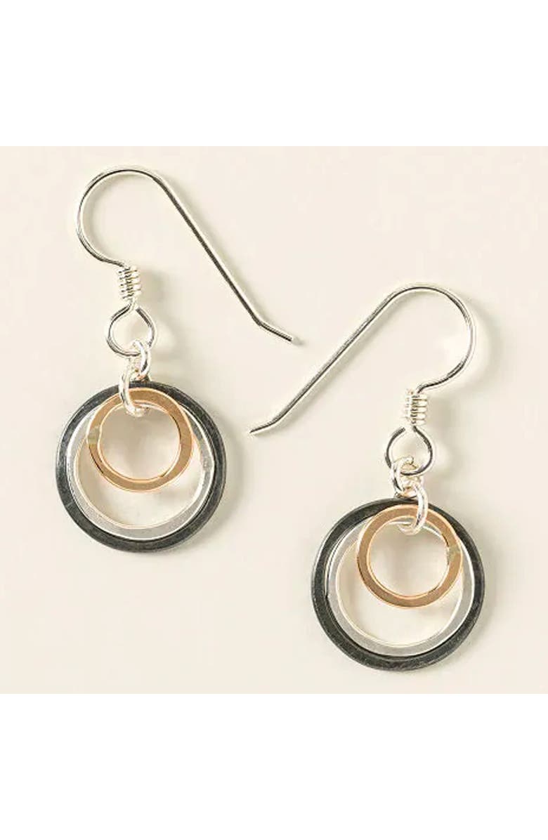 Uncommon Goods Past Present Future Earrings by Freshie and Zero, Alternate, color, Silver / Black / Gold