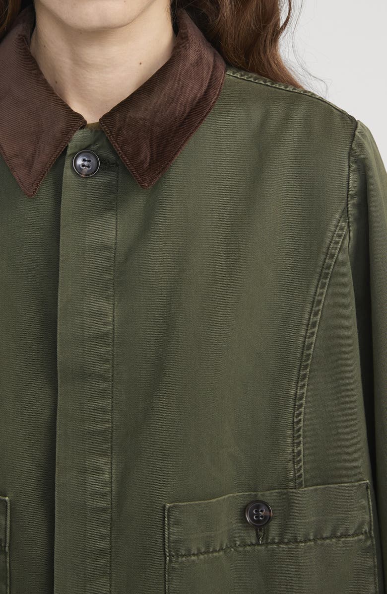 FRAME The Mini Swing Jacket, Alternate, color, Military Green