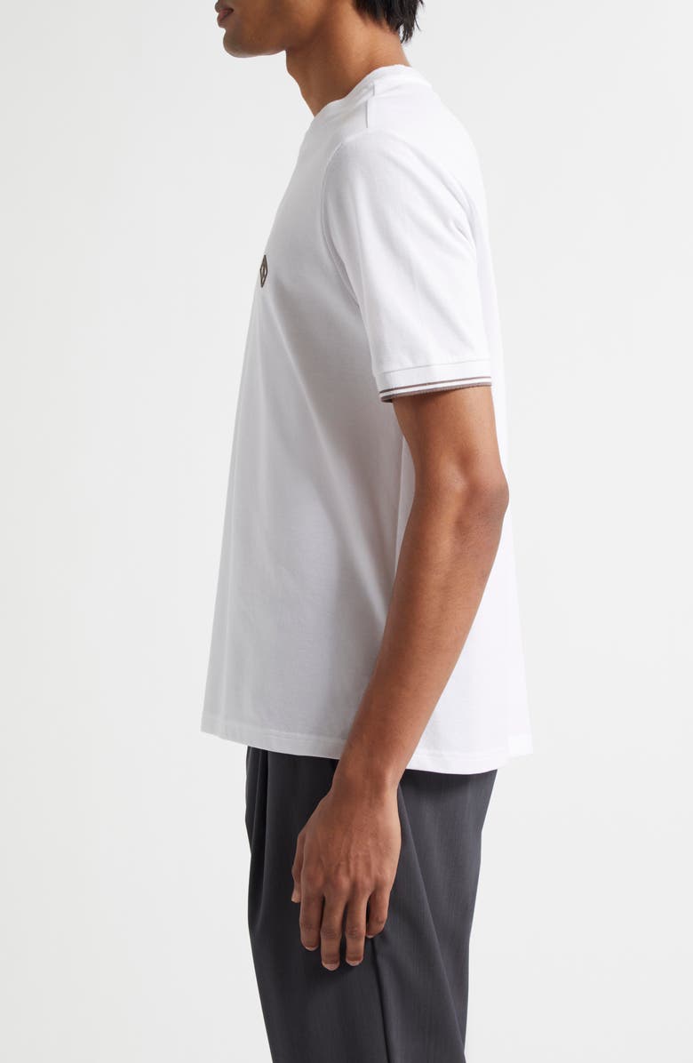 Herno Tipped Logo Embroidered Cotton Piqué T-Shirt, Alternate, color, 