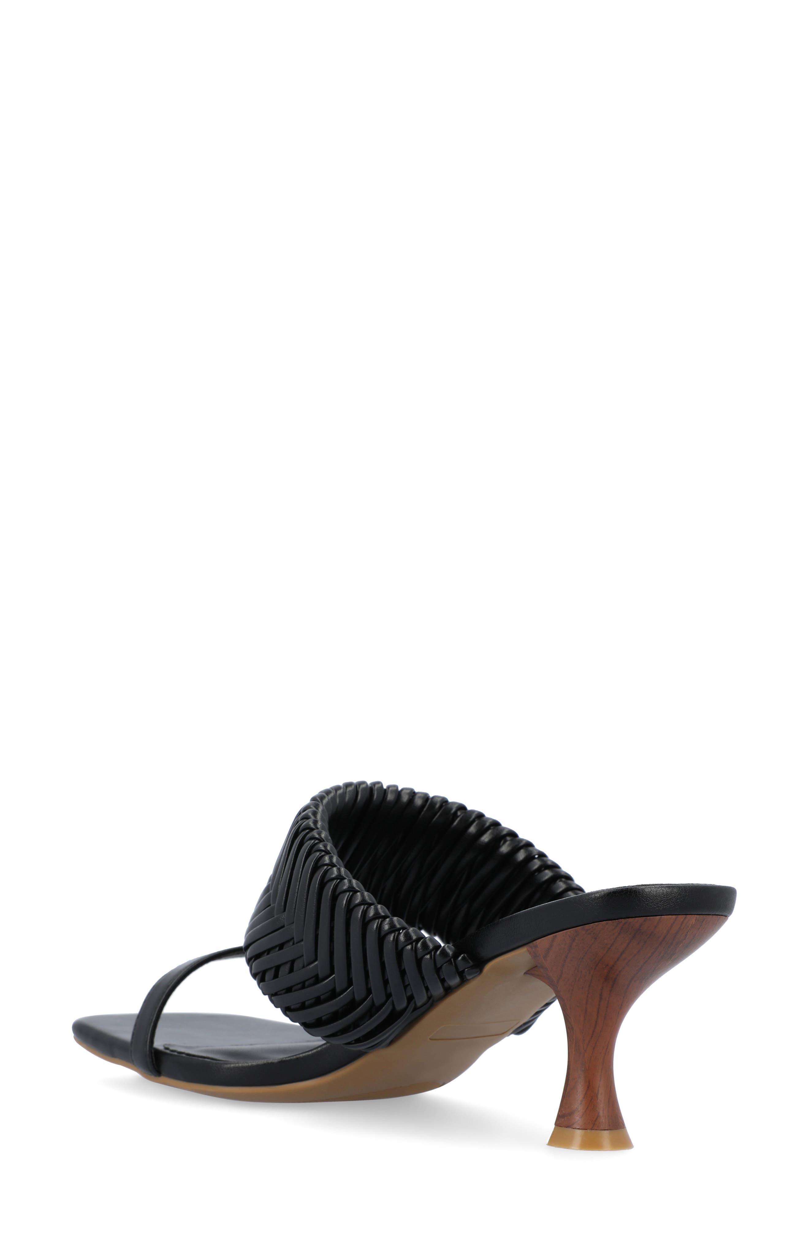 Journee Collection Monyka Sandal, Alternate, color, Black