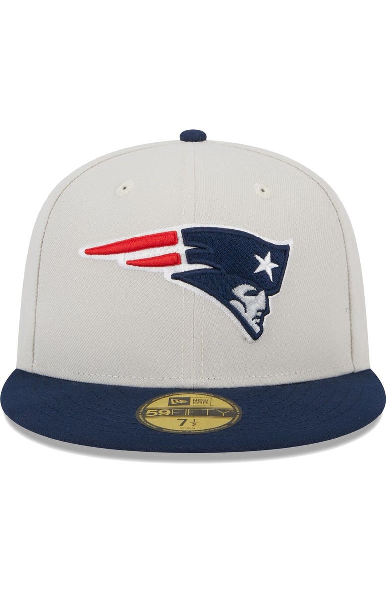 New Era Men's New Era Khaki/Navy New England Patriots Super Bowl Champions Patch 59FIFTY Fitted Hat, Alternate, color, Khaki