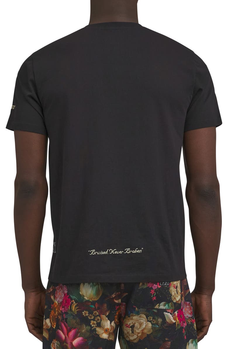 PRPS Alba Floral Appliqué Embroidered Cotton Graphic T-Shirt, Alternate, color, 