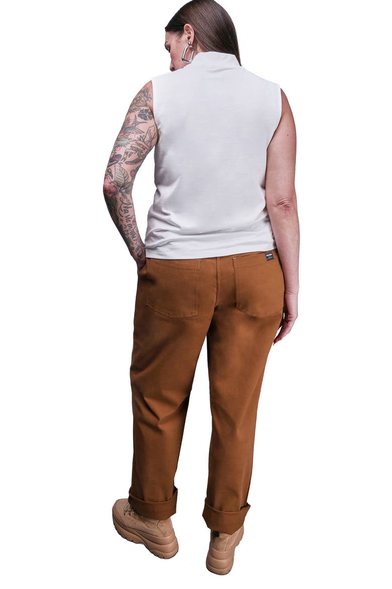 The Everyday Mock Neck Tank, Alternate, color, WHITE