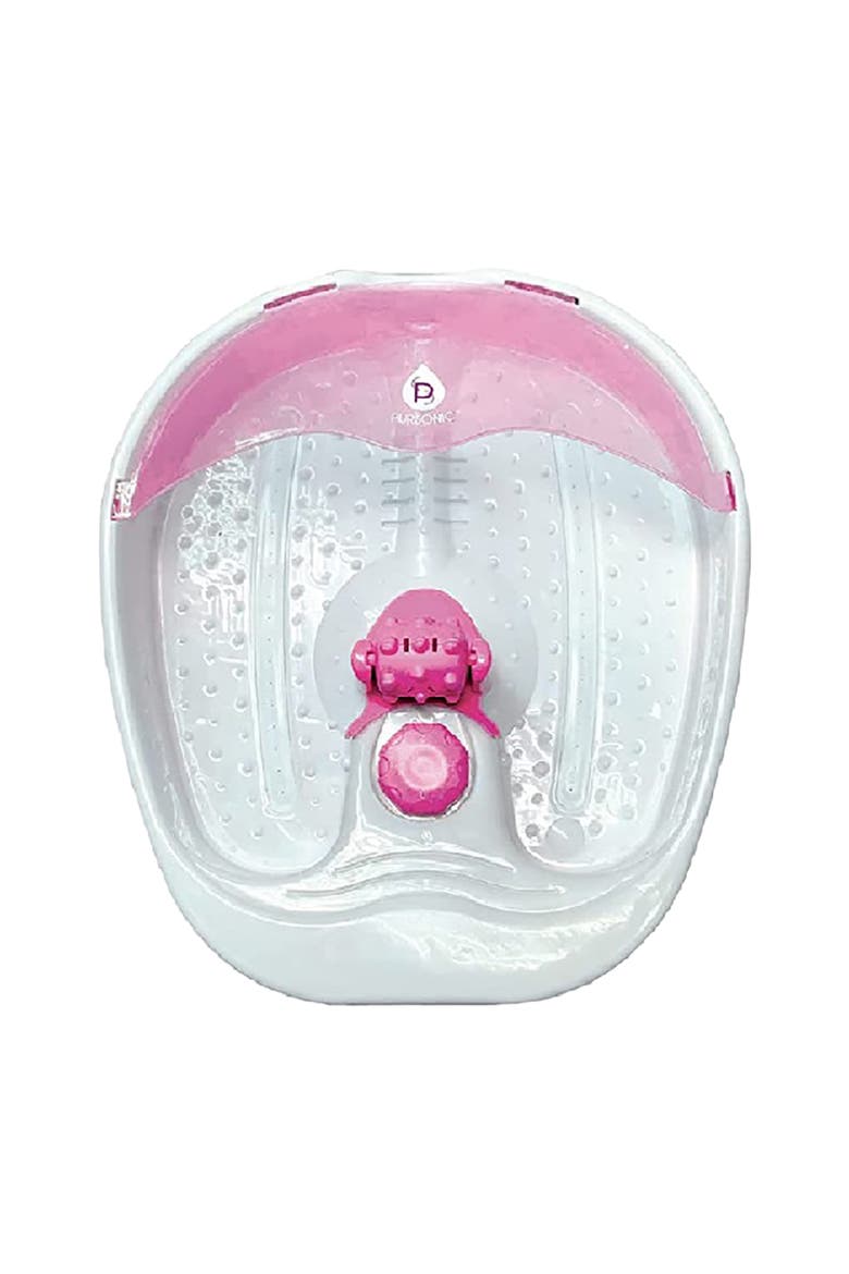 Foot Spa Massager with Tea Tree Oil Foot Salt Scrub, Main, color, Pink