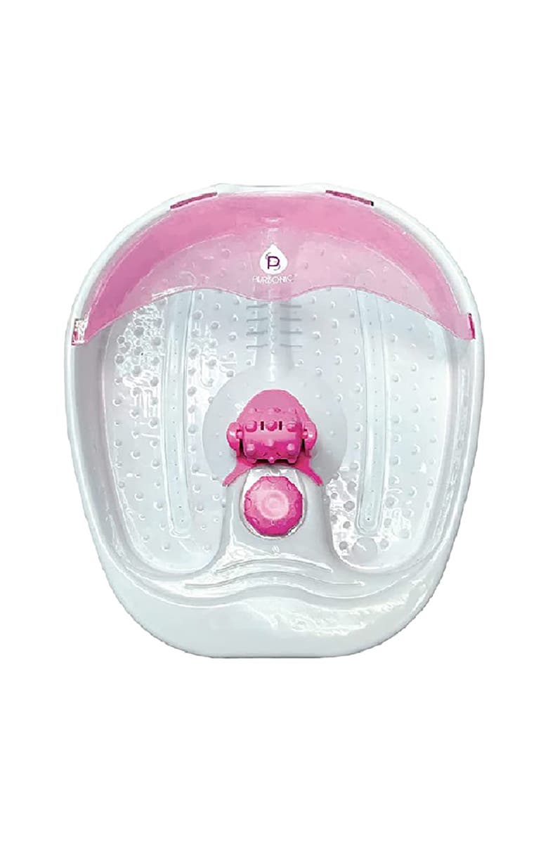 PURSONIC Foot Spa Massager with Tea Tree Oil Foot Salt Scrub, Main, color, Pink