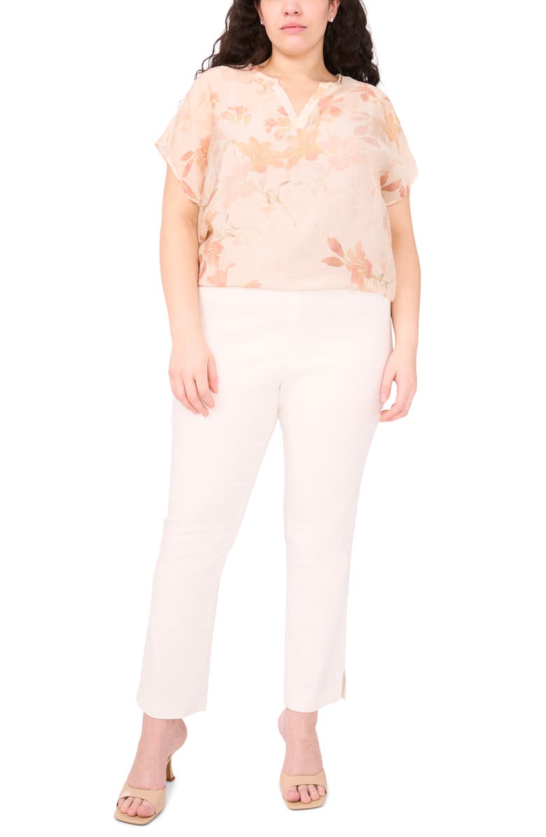 Halogen<sup>®</sup> Floral Popover Top, Alternate, color, Silver Pink