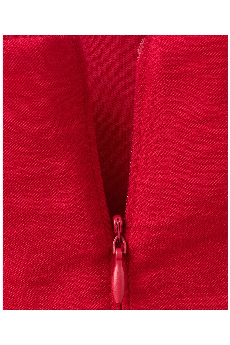 Bow Back A-Line Dress, Alternate, color, RED