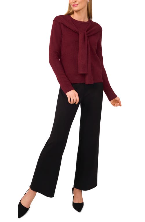 Halogenr Halogen(r) Shoulder Wrap Detail Sweater In Red