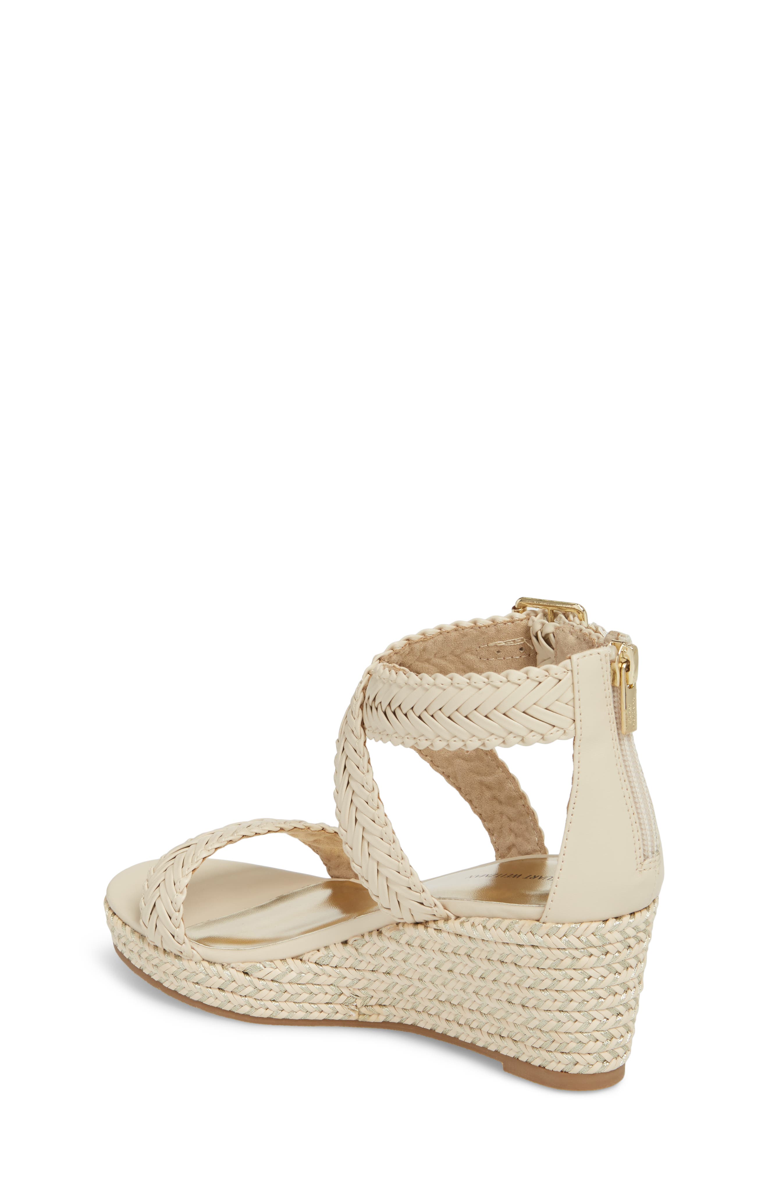 Stuart Weitzman Akilah Sparkle Wedge Sandal, Alternate, color, 