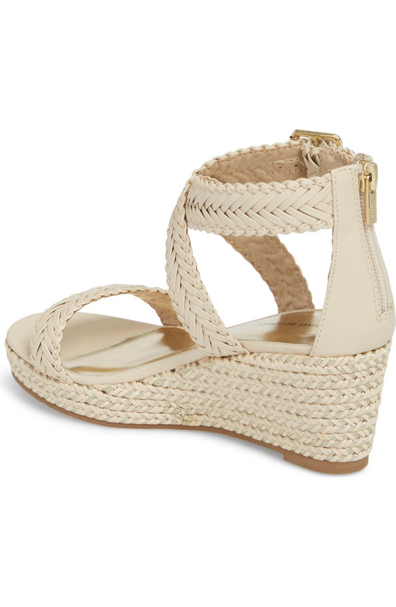 Stuart Weitzman Akilah Sparkle Wedge Sandal, Alternate, color,