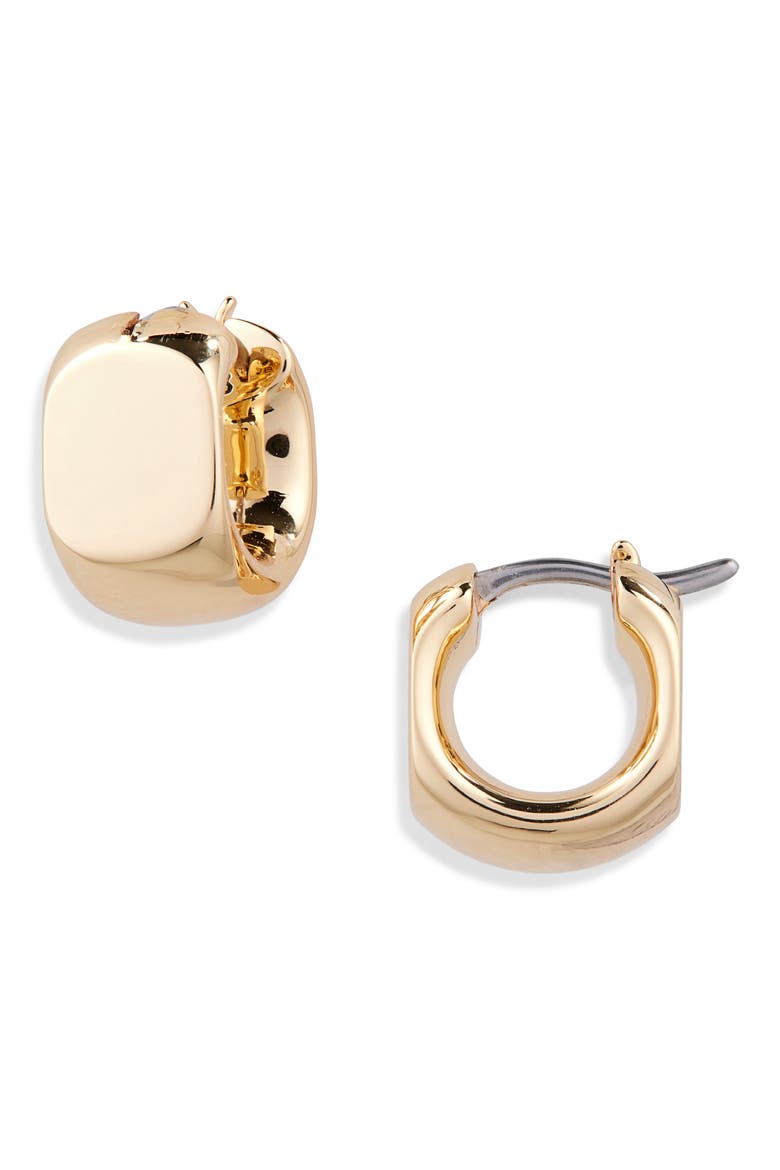 Mila Huggie Hoop Earrings, Main, color, HIGH POLISH GOLD