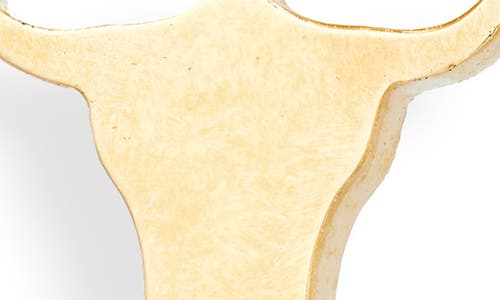 Established Steer Charm Huggie Hoop Earrings In Gold