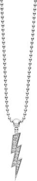 LAGOS Caviar Spark Lightning Bolt Diamond Pendant Necklace