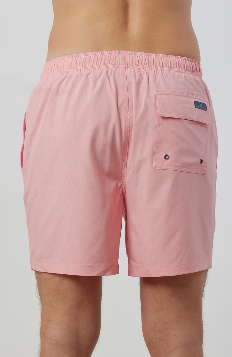 Rainforest Not Your Average Solid Swim Trunks, Alternate, color, Flamingo Pink