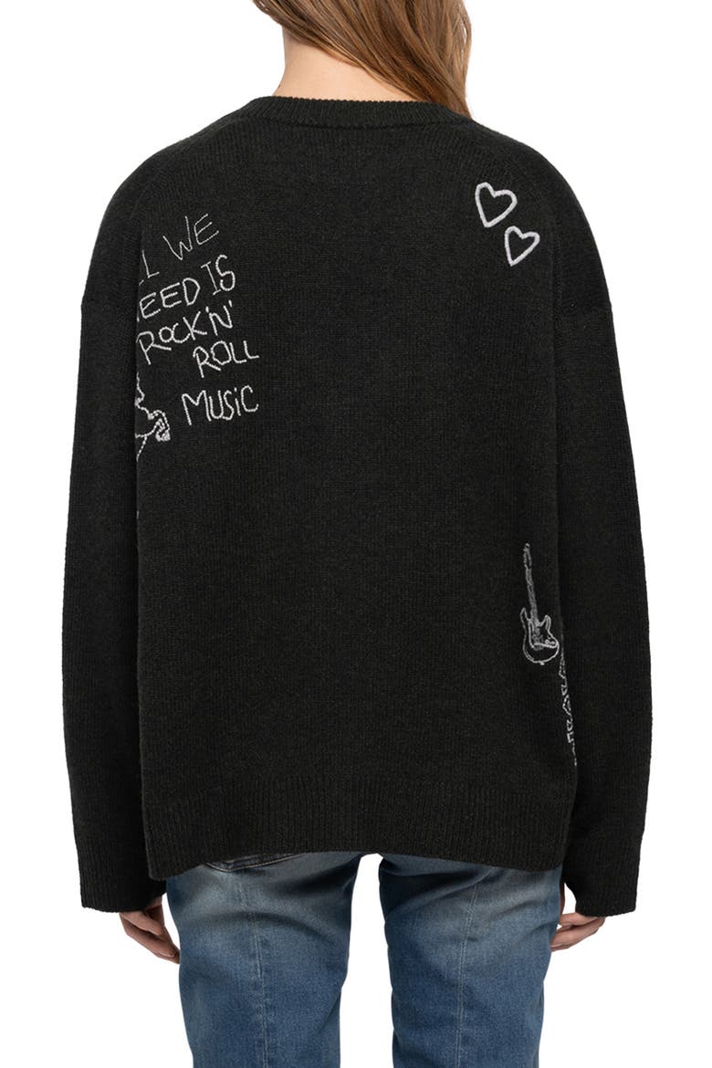 Mikyz Cashmere V-Neck Sweater, Alternate, color, GLOOM