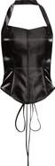 KIM SHUI Satin Halter Bustier Top