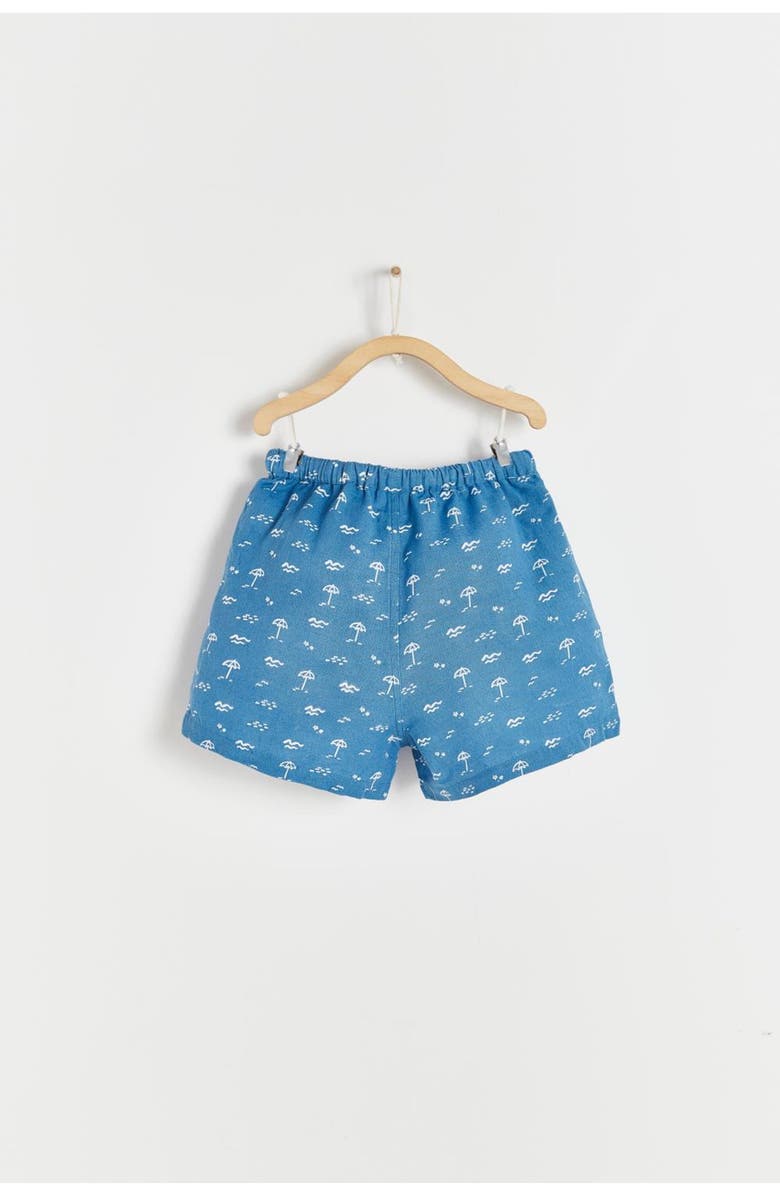 Babycottons Shorts Francis Palms, Alternate, color, Pastel Blue