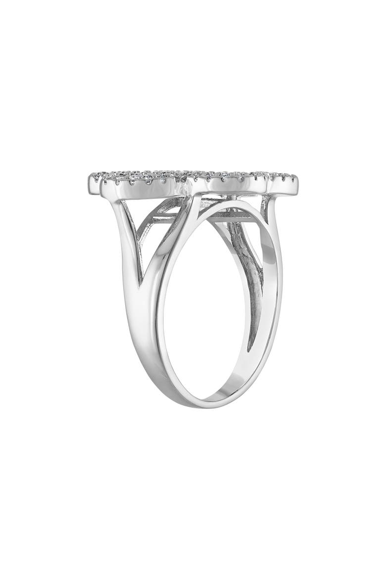 Spinel Paw Print Ring, Alternate, color, WHITE