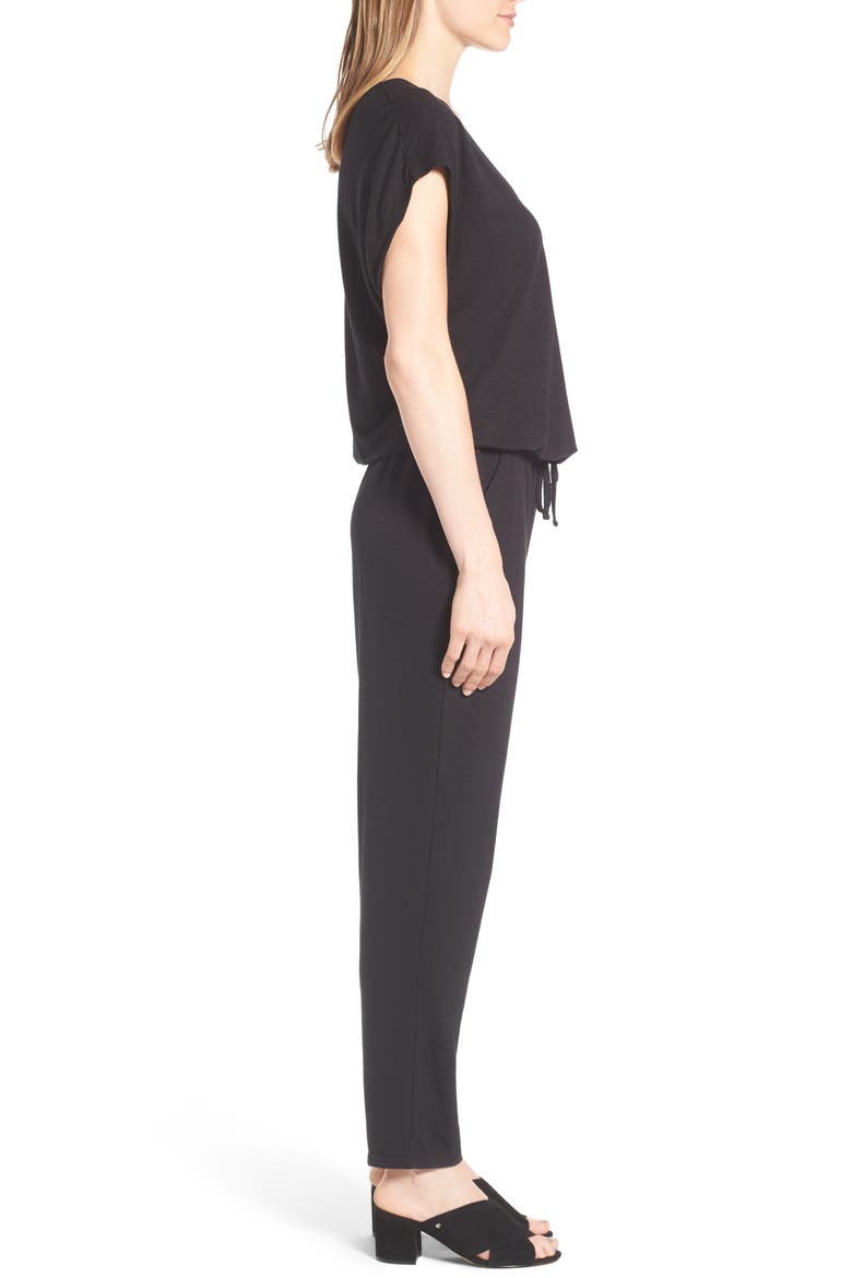 Knit Jumpsuit, Alternate, color, BLACK