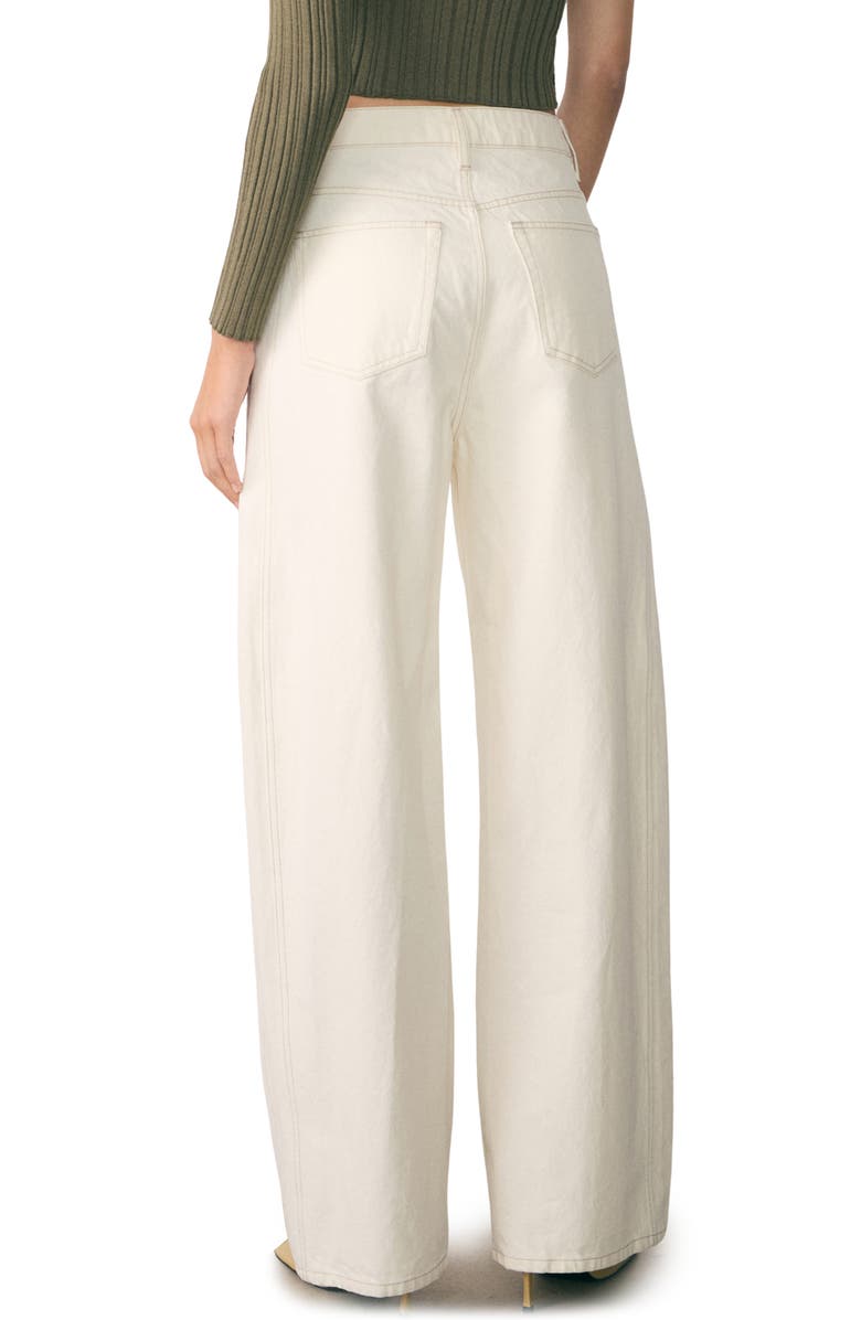 MANGO Camilla High Waist Balloon Leg Jeans, Alternate, color, Ecru