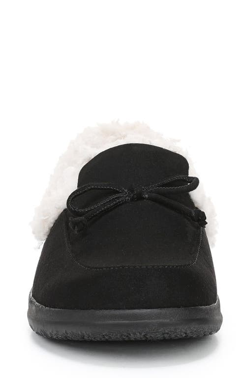 Vionic Claribel Faux Shearling Lined Slipper In Black