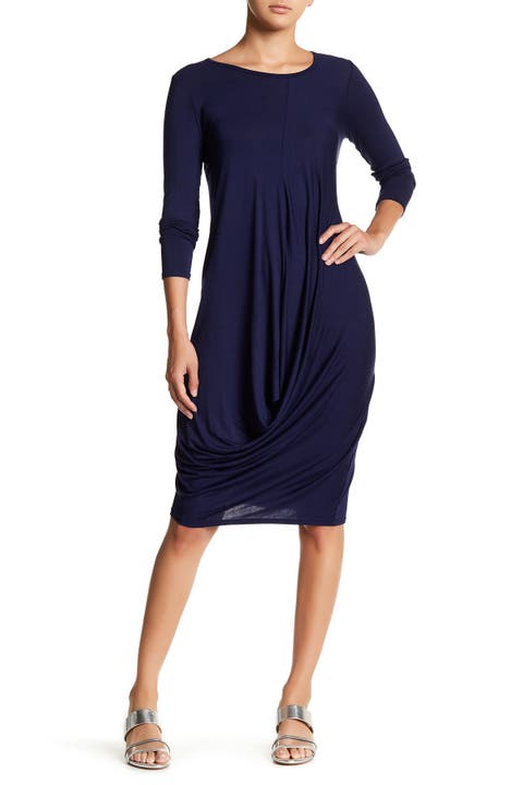 Drape Long Sleeve Dress