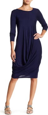 GO COUTURE Drape Long Sleeve Dress