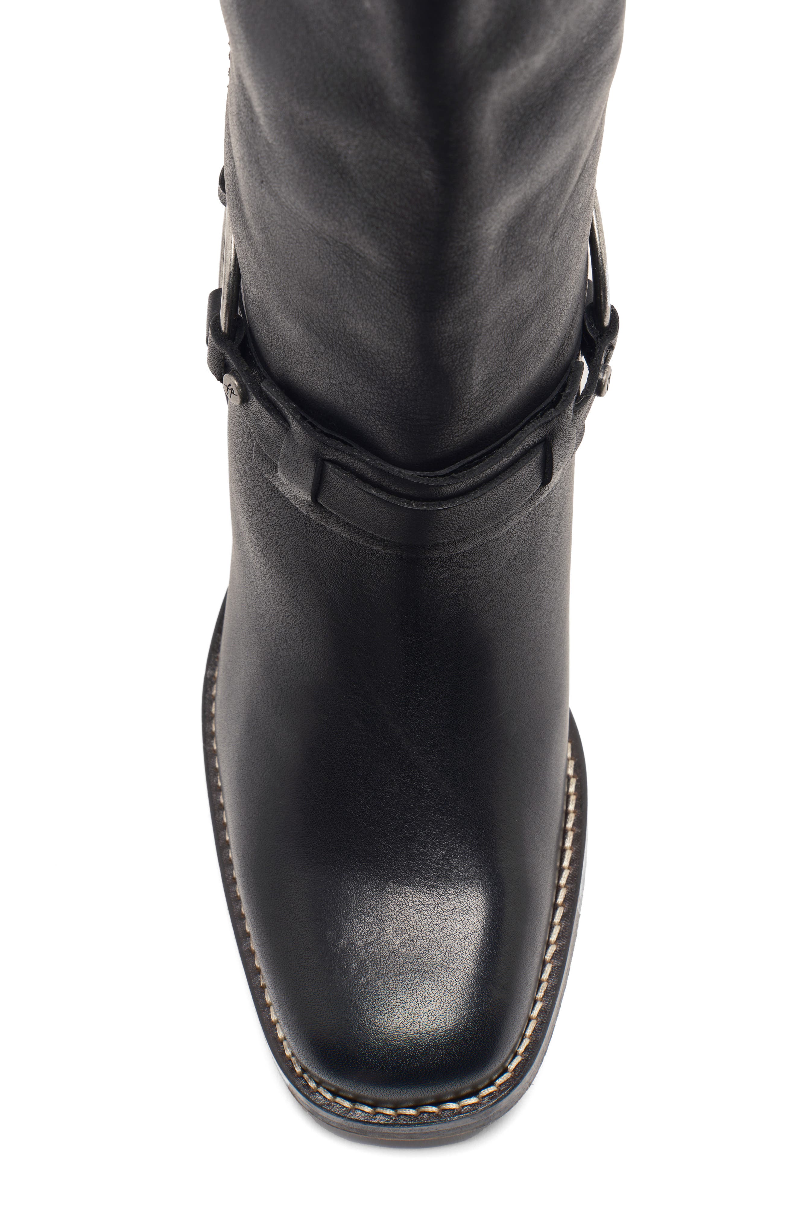 Free People Heidi Harness Tall Boot, Alternate, color, Black Leather
