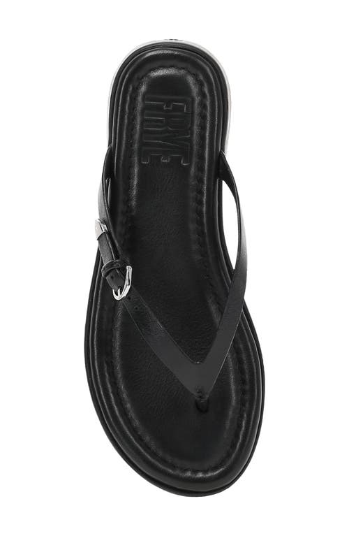 Frye Maya Buckle Platform Flip Flop In Black