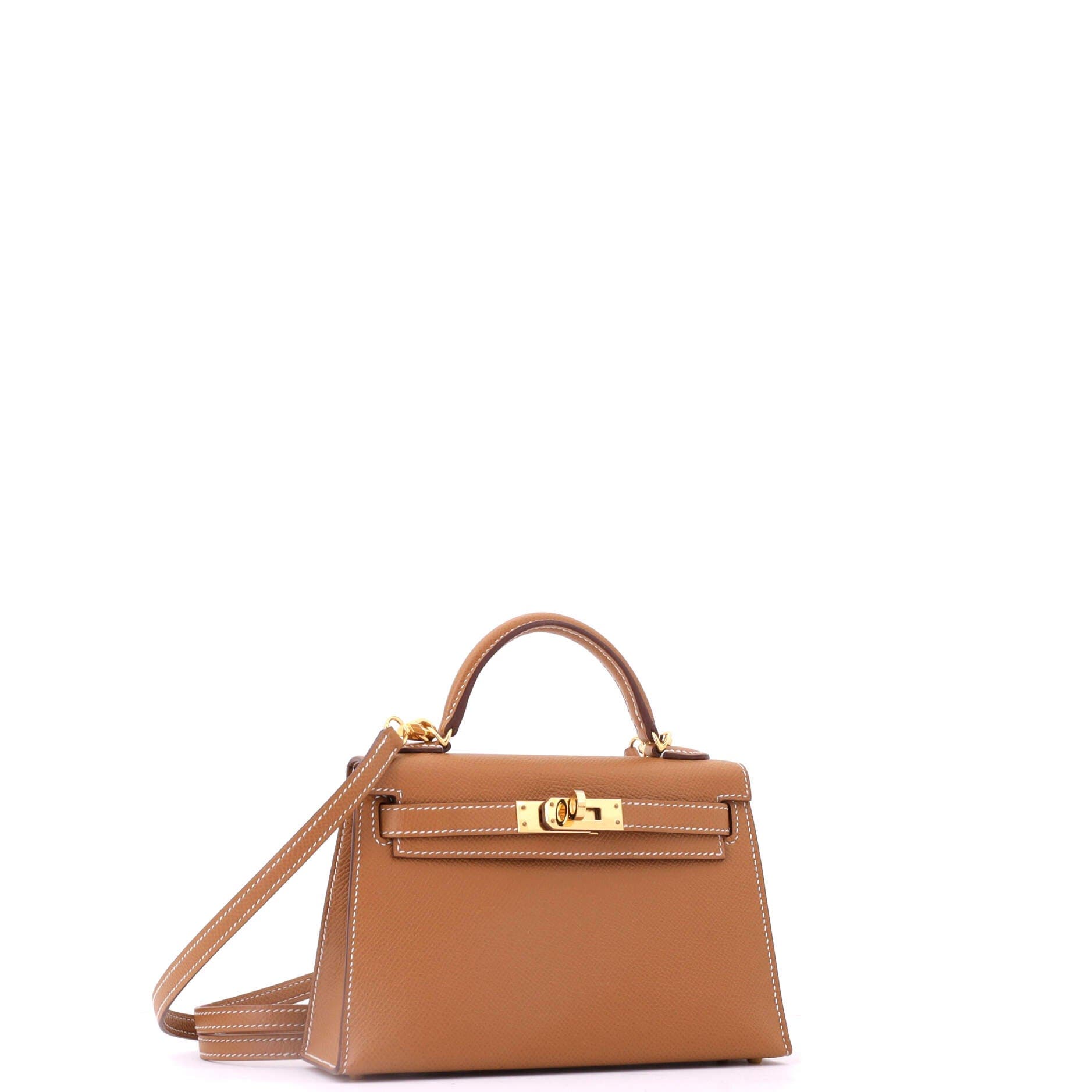 Kelly Mini II Bag Brown Epsom with Gold Hardware 20, Alternate, color, Gold