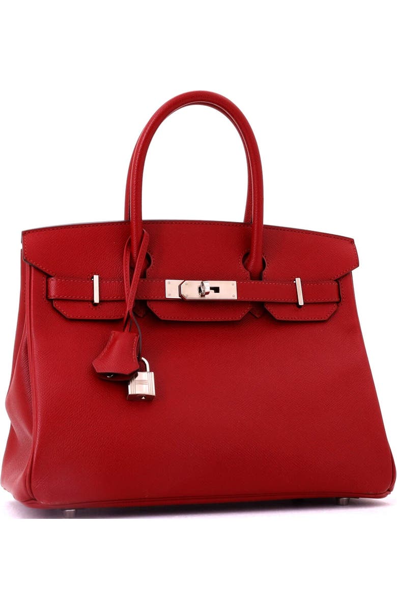Pre-Owned Hermes Birkin Handbag Red Epsom with Palladium Hardware 30, Alternate, color, Rouge Grenat