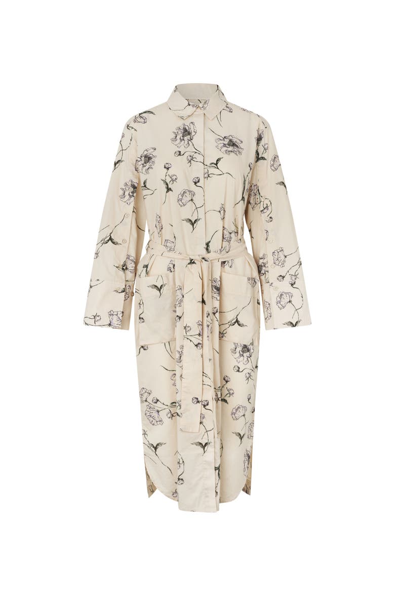 Manorellea Floral Belted Shirt Dress, Alternate, color, Lavender