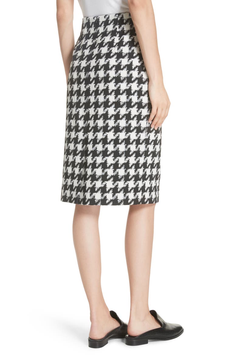 Riami Houndstooth Pencil Skirt, Alternate, color, BLACK/ WHITE