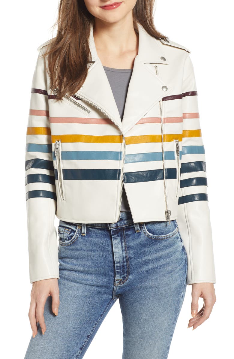 BLANKNYC Multistripe Faux Leather Jacket, Main, color,