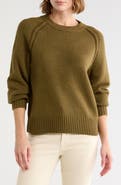 Melrose and Market Long Sleeve Raglan Crew Sweater