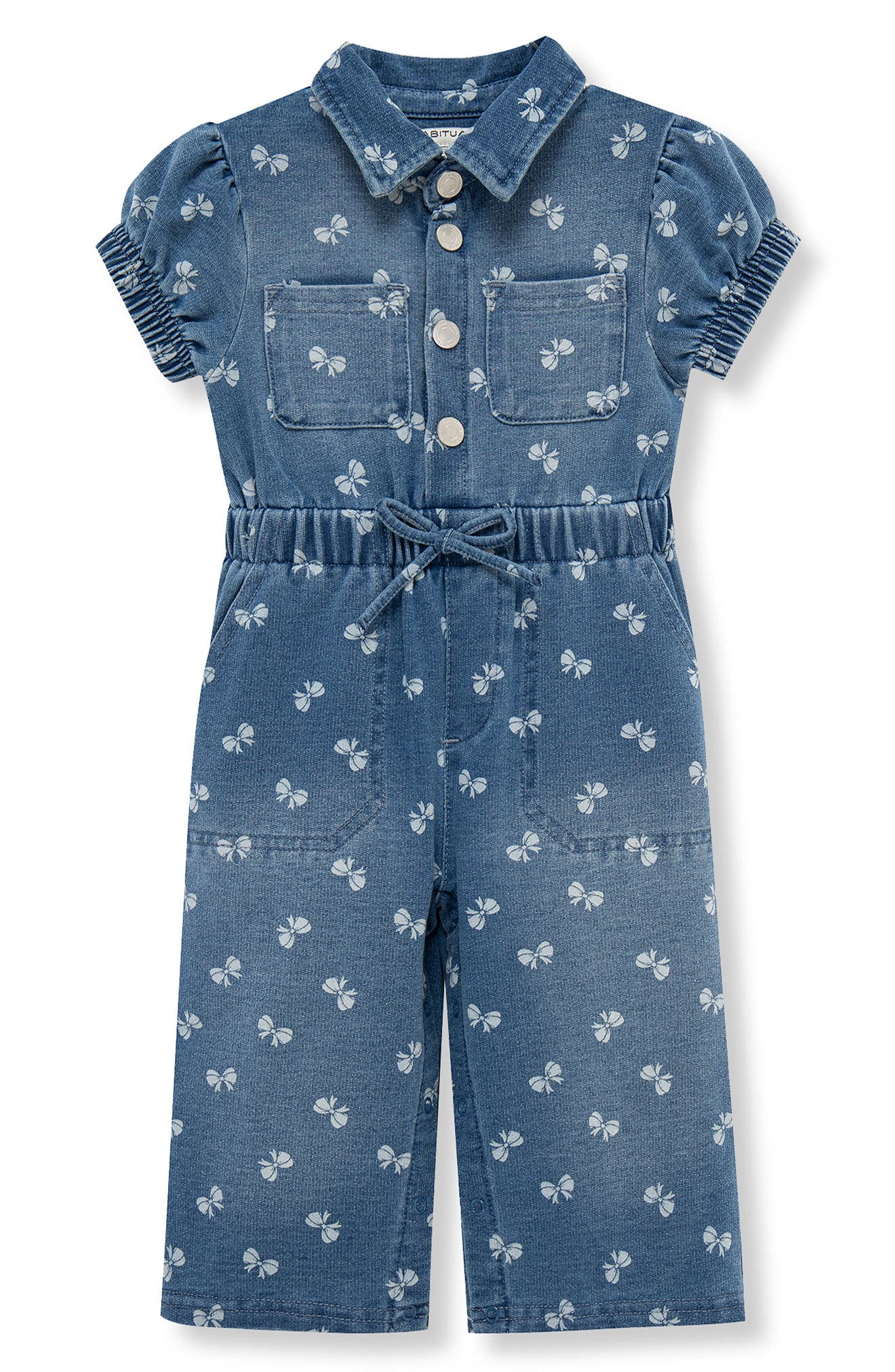Habitual Kids Bow Print Jumpsuit