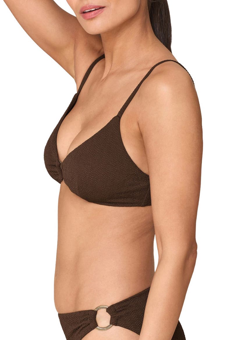 The Bonita Ring Bikini Top, Alternate, color, WALNUT