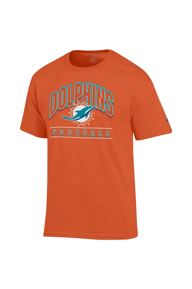 Men's Champion  Orange Miami Dolphins Football T-Shirt, Alternate, color, Orange