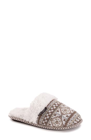 Muk Luks Frida Faux Fur Lined Scuff Slipper