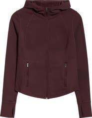 Zella Cozy Tech Zip Hooded Jacket