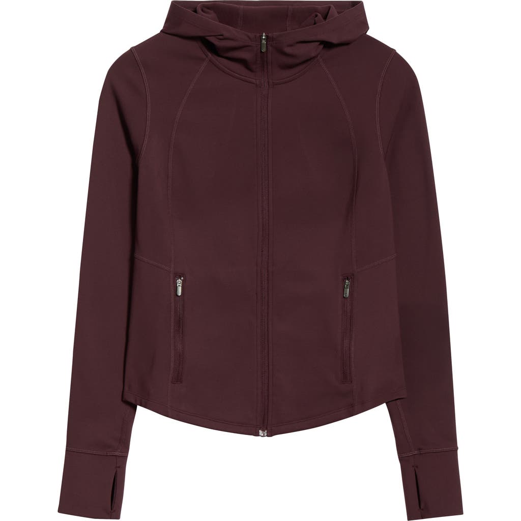 Zella Cozy Tech Zip Hooded Jacket In Multi