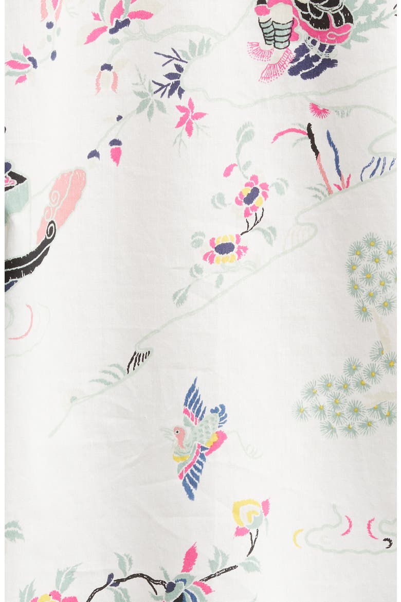 Kana Print Cotton Sateen Pajamas, Alternate, color, WARM WHITE