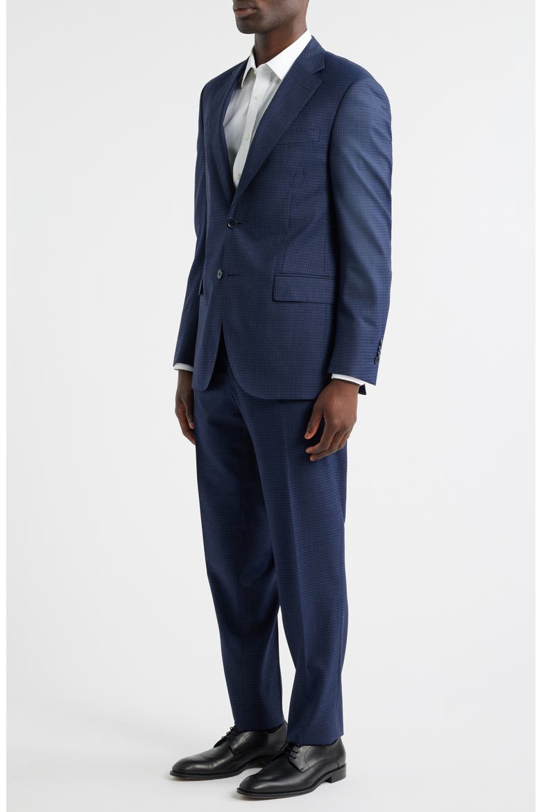 Flynn Classic Fit Navy Micrcheck Wool Suit, Alternate, color, BLUE